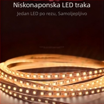 24V RGB LED traka, dvostruka temperatura boje, samoljepiva, ultra sjajna linearna svjetlost, bez treptanja, pametno podešavanje