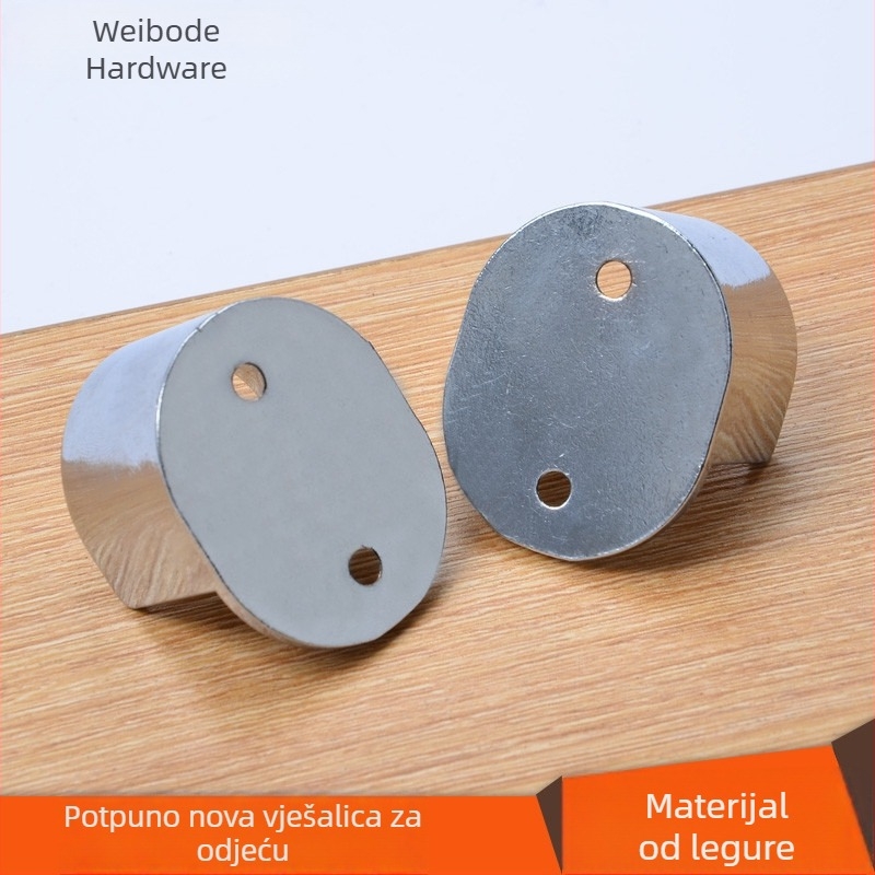 25 mm flange držač za ormane i garderobe, nosač šipke za odjeću, debeli i izdržljivi namještaj hardver