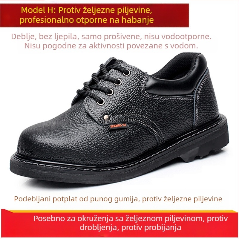 Muške cipele za zaštitu na radu, ljetne, prozračne i lagane, s čeličnom kapom na prstu, zaštita od udara i probijanja, otporne na miris