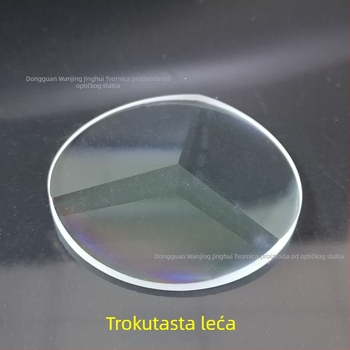 Optičke trokutaste i pentagonalne leće, staklena prizma, K9 optičko staklo, plano-konveksna leća