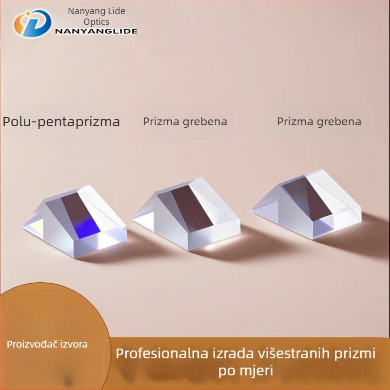 Poluvpentaprizma mikroskoplinska leća, prizma na grebenu, obrađeno optičko staklo, višefacetna polarizirana dvostrana leća