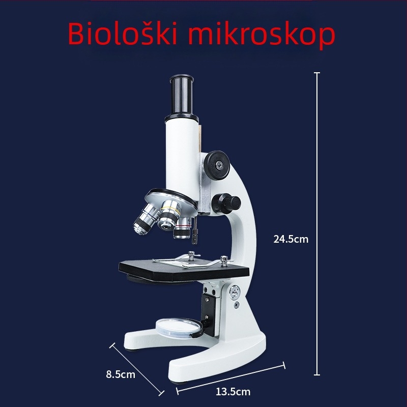 Biološki mikroskop s HD optikom, povećanja 1000x, 640x i 1600x za znanstvene eksperimente i nastavu