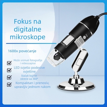Ručni mikroskop za kožu, folikule dlake i vlasište, povećalo za pametni telefon, makro povećanje, 4K