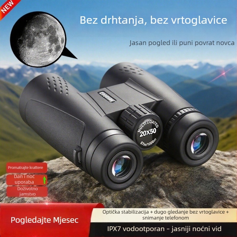Ručni monokular sa promjenjivim zumom, visoke rezolucije, profesionalne klase, noćni vid pri slabom osvjetljenju, za koncerte i astronomiju – dan i noć