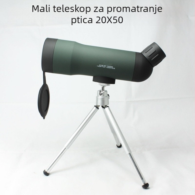 20x50 džepni monocularni teleskop za promatranje ptica, veliko uvećanje, noćni vid pri slabom osvjetljenju