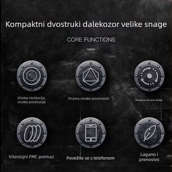 Monokularni teleskop visokog povećanja, njemačke kvalitete, profesionalnog razreda, za odrasle, na otvorenom, HD, za gledanje u uvjetima slabog osvjetljenja, za koncerte