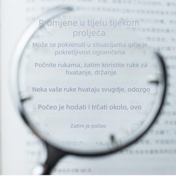 Ručni povećalo 8x s polumjesečastim otvorom za čitanje novina; pogodno za starije i djecu; za pregled nakita i karata
