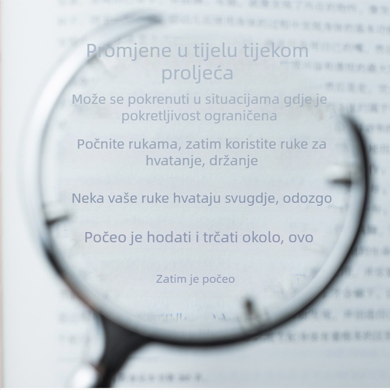 Ručni povećalo 8x s polumjesečastim otvorom za čitanje novina; pogodno za starije i djecu; za pregled nakita i karata