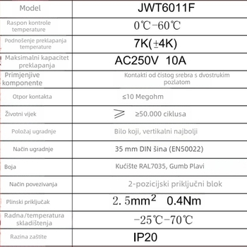 JWT6011 regulator temperature i vlage za ormarić – Rip Electric, automatsko podešavanje temperature