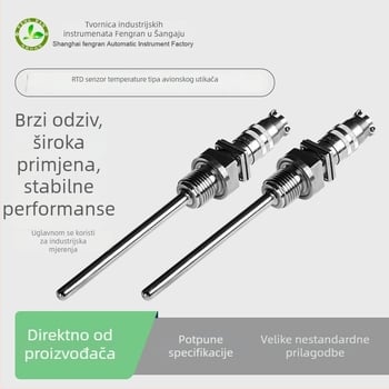 Industrijski Pt100 senzor s avijacijskim priključkom, za injekcijske strojeve i reduktore