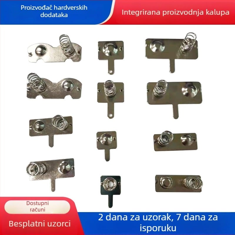 Pružinske kontakte baterija br. 5 i br. 7 – presovani dijelovi, kontakti za baterije i elektroniku