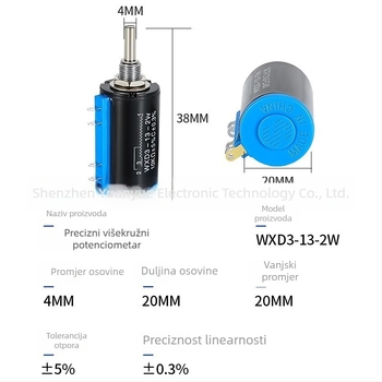 WXD3-13-2W Precizni prstenasti potenciometar 1K/2.2K/3.3K/4.7K/10K/22K/47K/100K/680