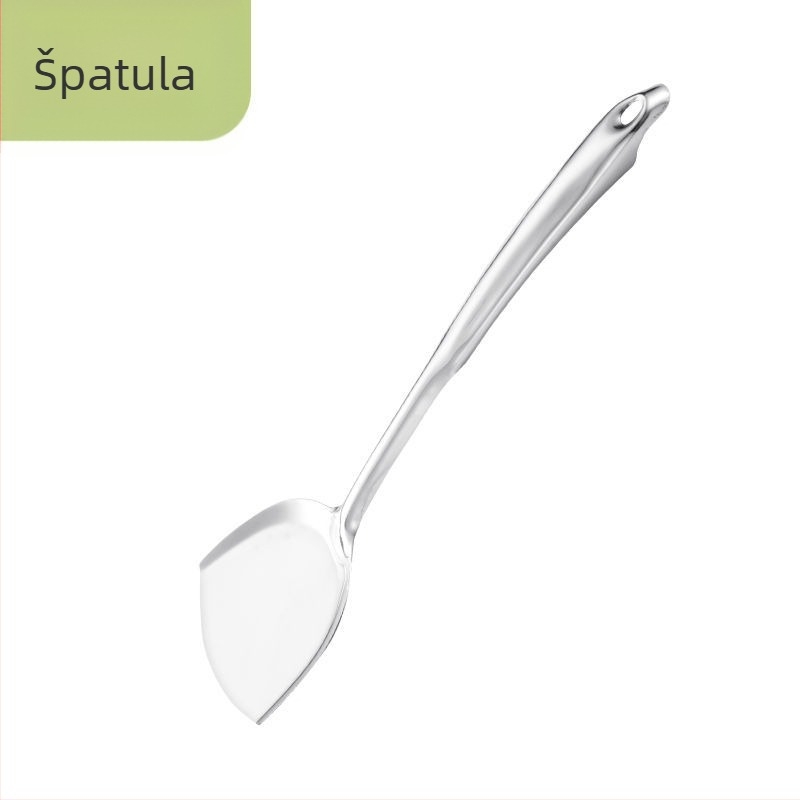 Set kuhinjskih posuđa od nehrđajućeg čelika: spatula, žlica za juhu, žlica s otvorima, cedilna žlica, žlica za kašu