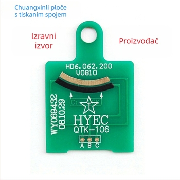 Dvoslojna FR-4 PCB pločica s otporom od karbonskog filma i listom termistora, karbonoljski proces, otporna na vatru