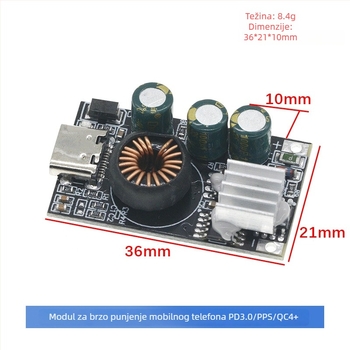 Automobilski modul za bežično punjenje s PD3.0 PPS QC4+ za Apple, Samsung i Xiaomi – DIY adaptacija