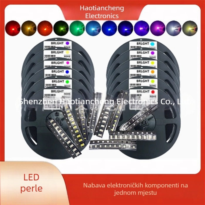 0402 LED perle visoke sjajnosti, višebojne: crvena, žuta, plava, zelena, bijela, ljubičasta, ružičasta, narančasta, za endoskop