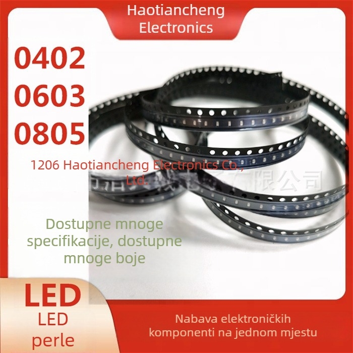 0402 LED perle visoke sjajnosti, višebojne: crvena, žuta, plava, zelena, bijela, ljubičasta, ružičasta, narančasta, za endoskop