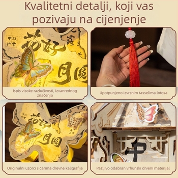 Ručni kaligrafski fenjer sa zekom za Festival Srednje jeseni, kineski dvorac fenjer za djecu, DIY dekor