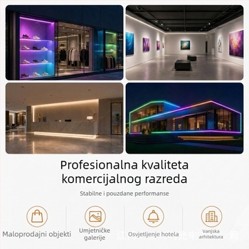 Neonski LED trak s pametnim upravljanjem putem aplikacije za promjenu boje, za scenarijske igre ubojstva