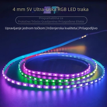 RGB LED trak za automobilsko unutarnje osvjetljenje, ultra tanak, širina 2.7 mm/4 mm, 5V