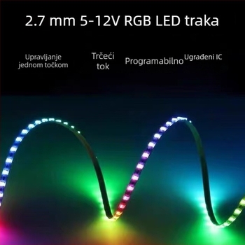 RGB LED trak za automobilsko unutarnje osvjetljenje, ultra tanak, širina 2.7 mm/4 mm, 5V