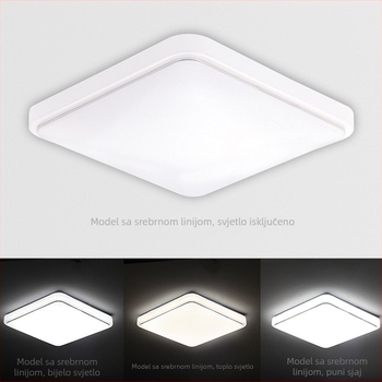 LED plafonska svjetiljka – modern minimalistički pravokutni dizajn za dnevnu sobu, spavaću sobu, radnu sobu, balkon i kuhinju