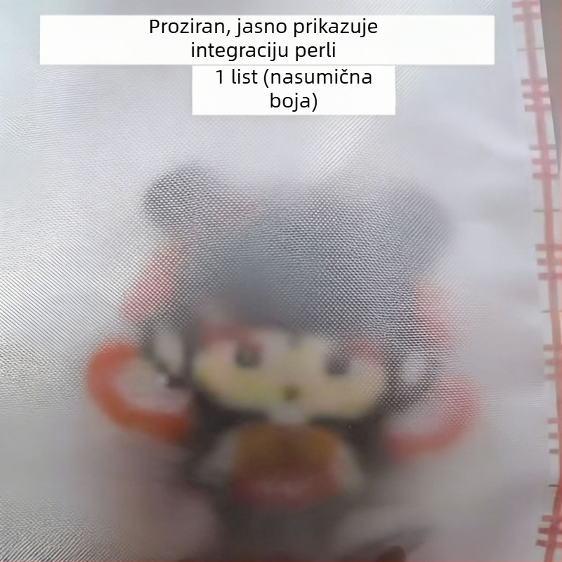 Mat tkanina za glačanje, poluprozirna za oblaganje rubova, DIY pomoć pri glačanju pri visokim temperaturama, ponovno upotrebljiva podloga za glačanje za izradu perlica