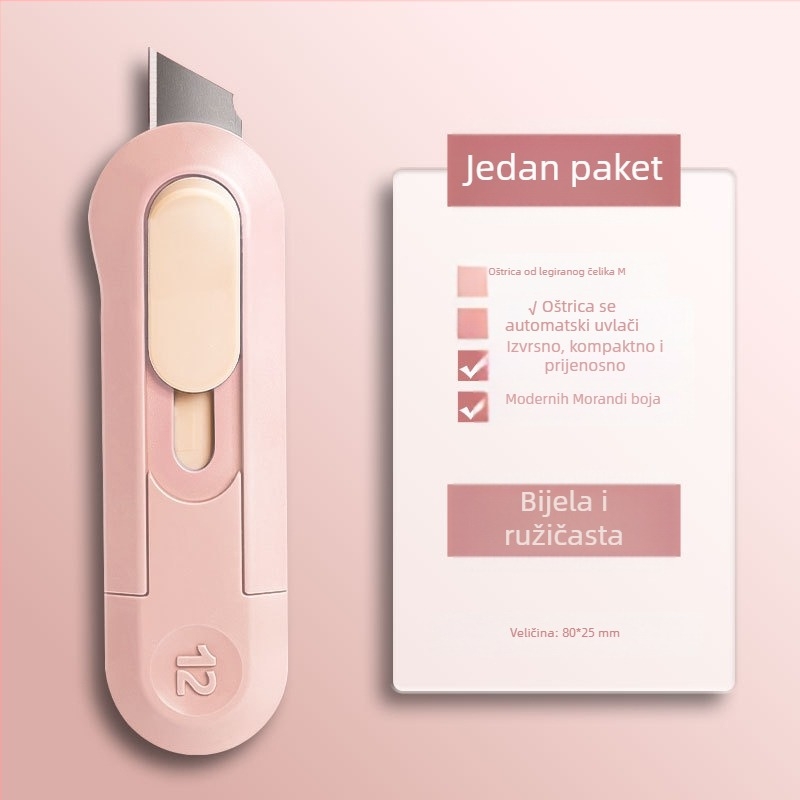 Deli NS065 Mini nož za rezanje papira, kućište od aluminijske legure-ABS