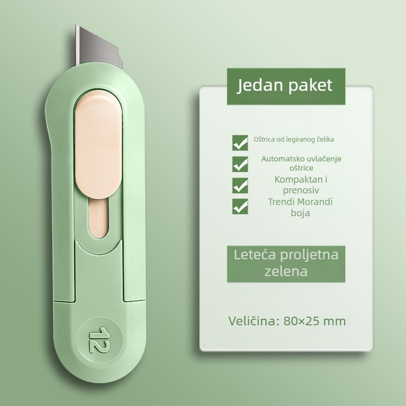 Deli NS065 Mini nož za rezanje papira, kućište od aluminijske legure-ABS