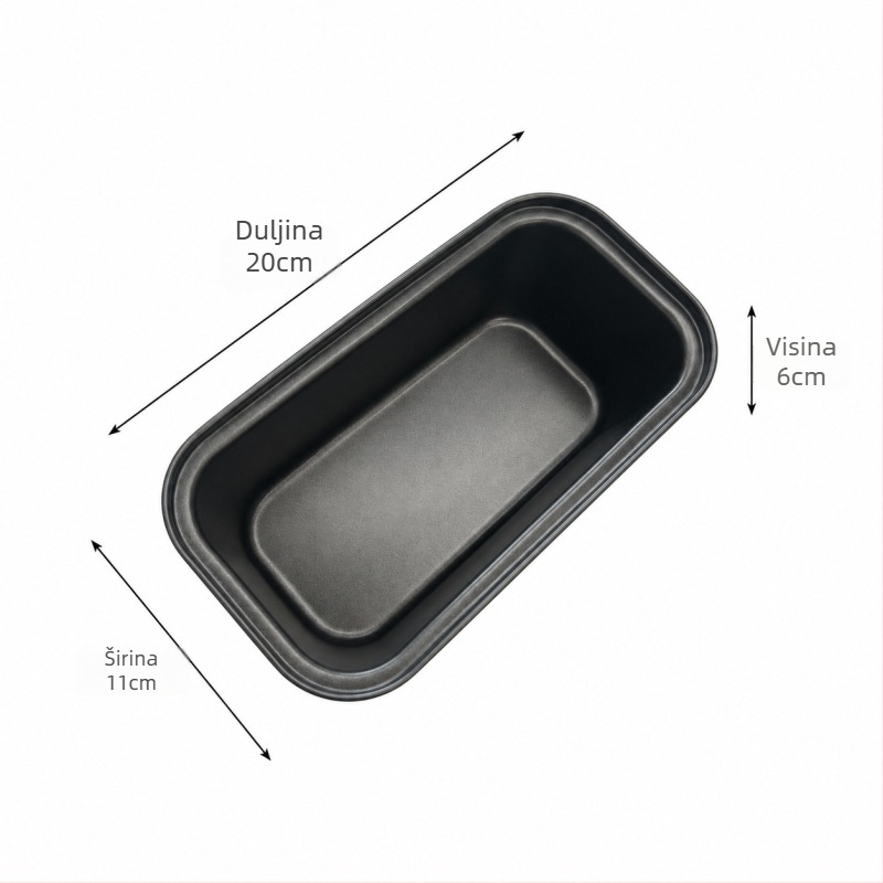 Kutija za tost od karbonskog čelika s poklopcem, valovita, 450 g, kalup za pečenje