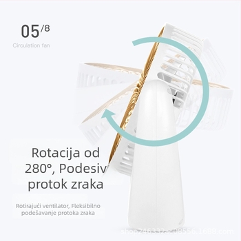 USB mini ventilator za studente — prijenosni, punjivi, kompaktni stolni ventilator