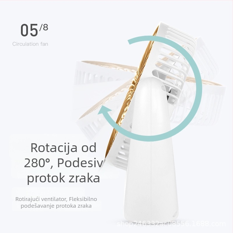 USB mini ventilator za studente — prijenosni, punjivi, kompaktni stolni ventilator