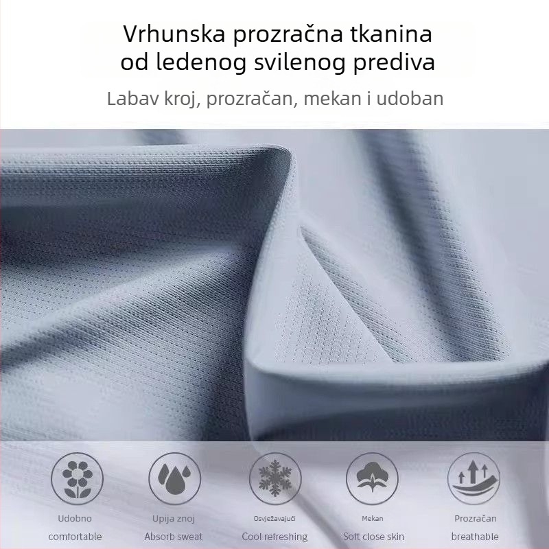 Muški set za trčanje s brzo sušećom tkaninom — majica s kratkim rukavima i šorc, ljetna oprema za maraton