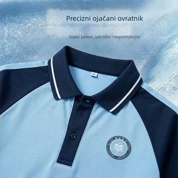 Hui Lai County jedinstvena školska uniforma – ljetni sportski komplet za učenike osnovne škole, kratka rukava gornji dio i duge hlače, dvodijelni komplet