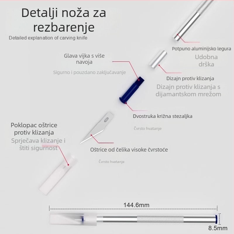 Mali višenamjenski ručni nož za rezanje papira, graviranje i tapete
