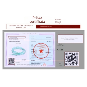 Prirodne zelene jagoda kristalne perle za narukvicu, slobodne perle – DIY okrugle perle