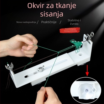 Ručni DIY alat za pletenje crvene užadi za narukvicu, baza s usisnom čašom, nadograđena fiksna podrška