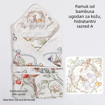 Novorođena swaddle deka od bambus-pamuka, lagana ljetna omotnica za bebu