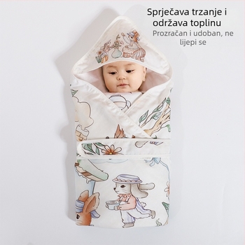 Novorođena swaddle deka od bambus-pamuka, lagana ljetna omotnica za bebu