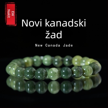 Erwei Nakit 5A prirodni kamen jade narukvica za žene, okrugli perle, ljetni dar