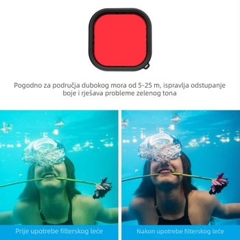 GoPro Hero9–13 vodootporan kućište s antifog filterom — set dodataka za ronjenje i surfanje