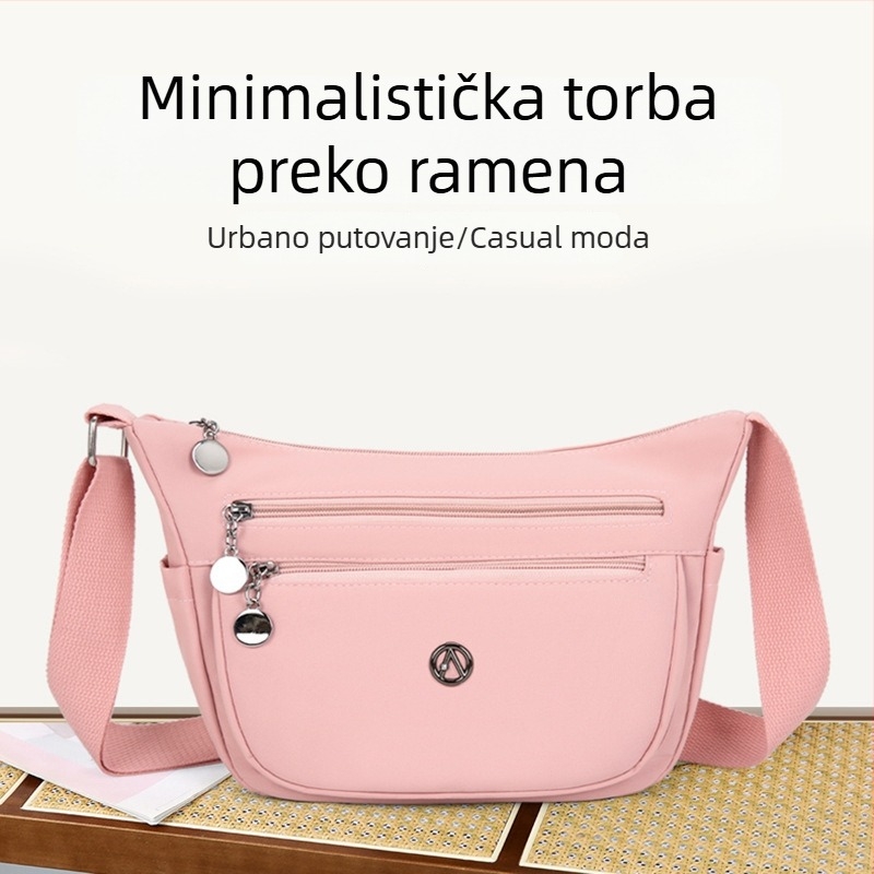 Ženska torbica od najlona s velikim kapacitetom i višestrukim pretincima, crossbody torba za svakodnevnu upotrebu, model 2025
