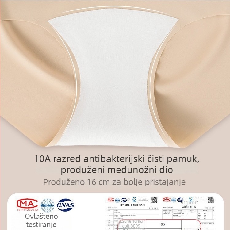 Ženske gaćice bez šavova s pamukom u preponi i Ice Silk tkaninom, 2026 novi stil