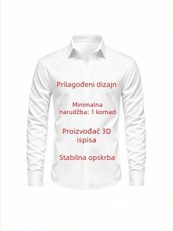 Unisex dugi rukav kardigan top s 3D digitalnim printom, prilagodljiv