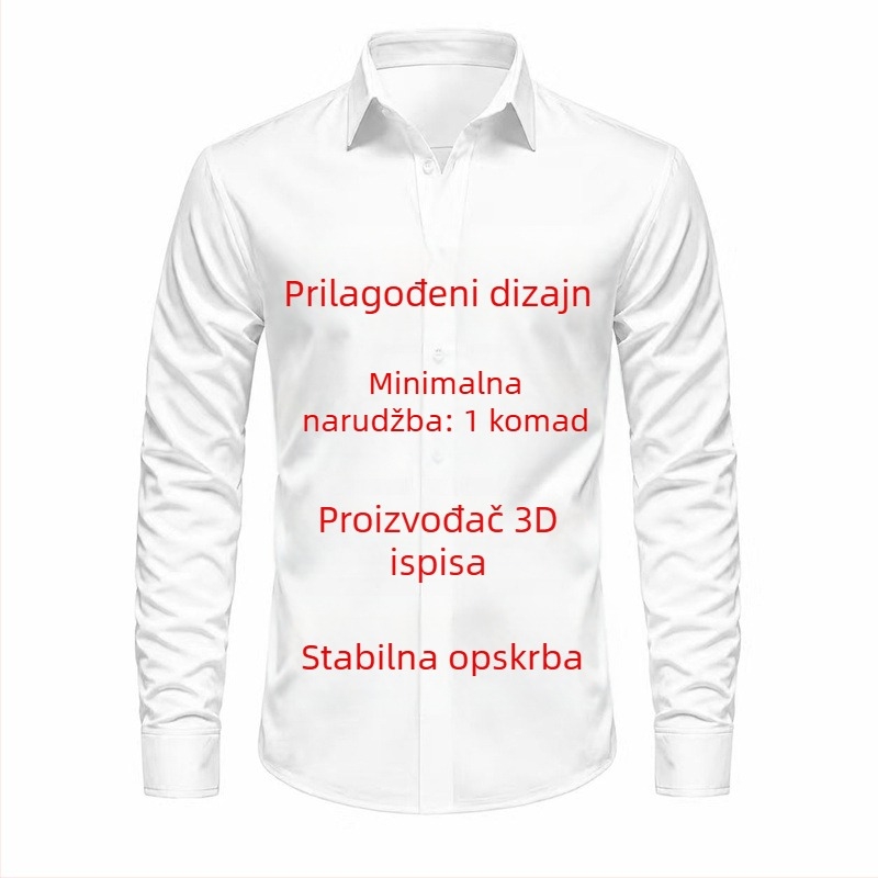 Unisex dugi rukav kardigan top s 3D digitalnim printom, prilagodljiv