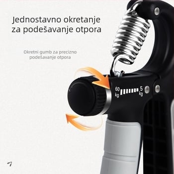 Muški trenažer za jačanje stiska, trening zgloba i podlaktice, prenosni i prilagodljivi trenirač prstiju