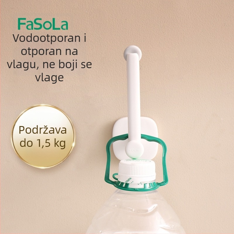 FaSoLa zidni organizator za vješanje bez bušenja, bijeli, ljepljivi stalak za kuhinju i kupaonicu