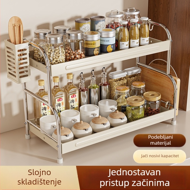 Stalak za začine na radnoj površini – višefunkcionalni kuhinjski organizator za sol i začine