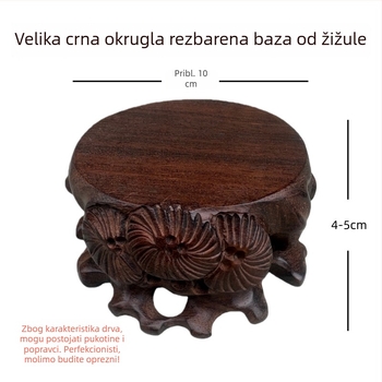 Drvena drvorezbarska podložka za jade arte, čajne setove, bonsaie i posude