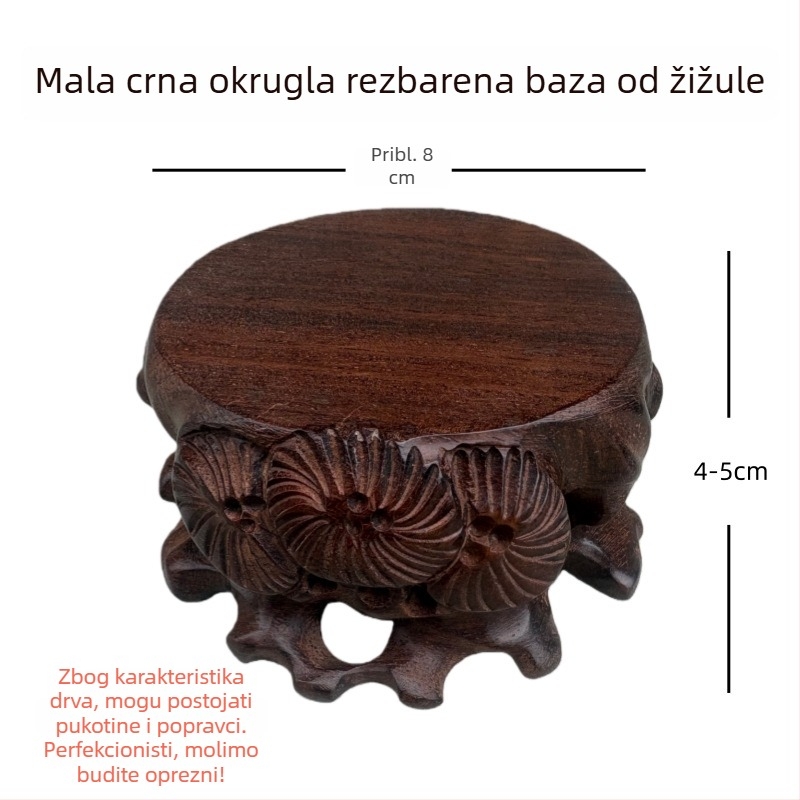 Drvena drvorezbarska podložka za jade arte, čajne setove, bonsaie i posude